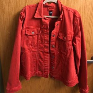 NWT Gap Red denim jacket L/XXL